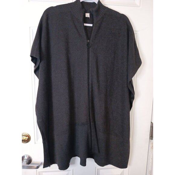 Lululemon Call Me Cozy Wrap Zip Up Heathered Black HBLK 75317 - Picture 1 of 5